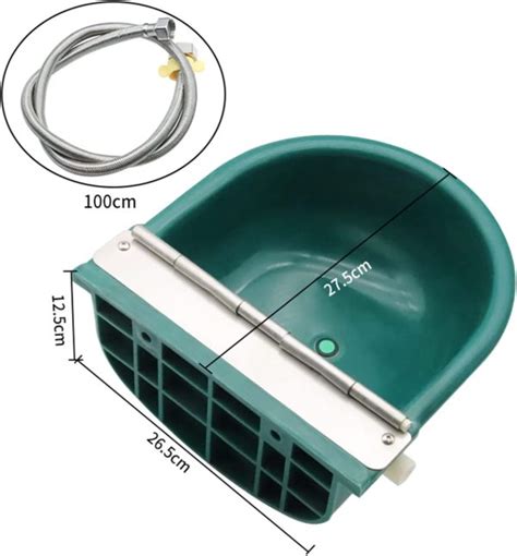 Plastic Automatic Water Bowl With Stainless Steel Lid Livestock