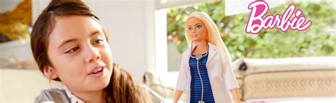 Barbie Métiers Poupée Docteur Blonde avec Stéthoscope Jouet pour Enfant FXP Multicolore
