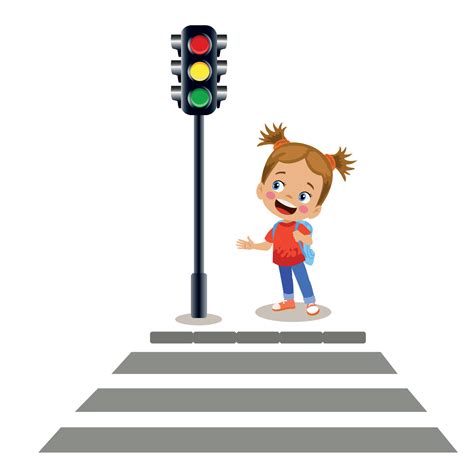 traffic lights pedestrian on the sidewalk 14830332 Vector Art at Vecteezy