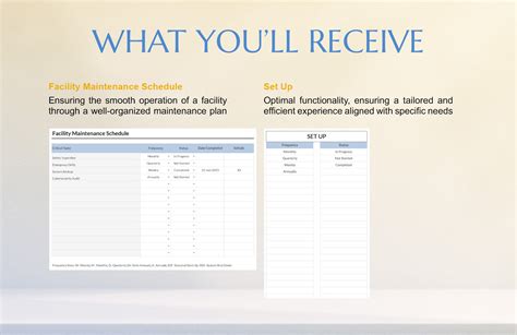 Facility Maintenance Schedule Template in Word, Pages, Apple Numbers ...