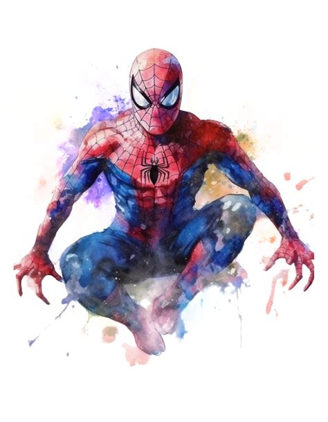 Spiderman Watercolor Png Set Of Exclusive Images Etsy Uk