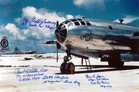 Sold Price Enola Gay Bockscar Photo TIBBETS SWEENEY Signed January AM EST