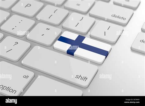 3d Render Of Finnish Flag Button With Soft Focus Stock Photo Alamy