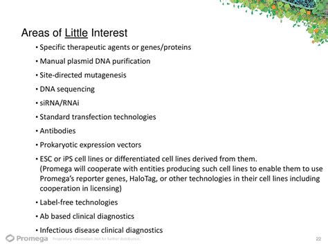 Promega Corporation: Technology Areas of Interest - ppt download