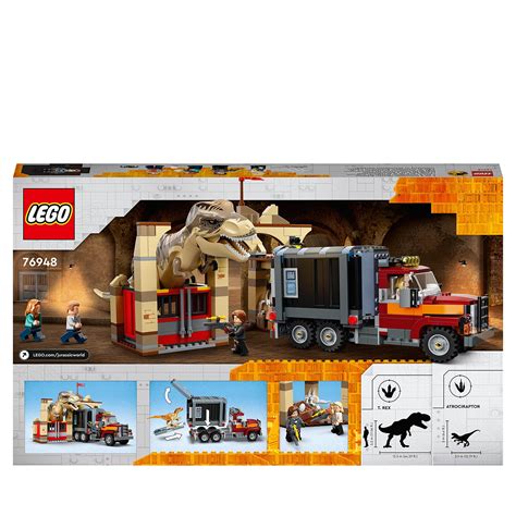 Buy Lego 76948 Jurassic World T Rex And Atrociraptor Dinosaur Breakout Set With 4 Minifigures