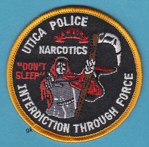 UTICA NEW YORK NARCOTICS INTERDICTION THROUGH FORCE POLICE PATCH | eBay