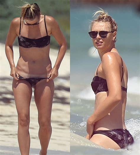 Maria Sharapova Nude Pulling Her Bikini Panties Down Paparaco