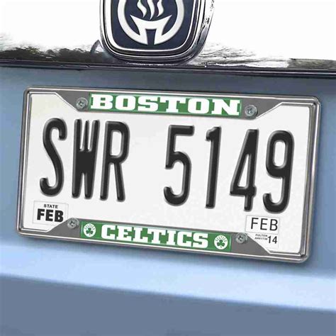 Boston Celtics Chrome Metal License Plate Frame Mymancave Store