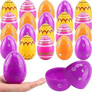 Amazon Octaday 20 Pcs 3 5 Inch Printed Easter Eggs Plastic