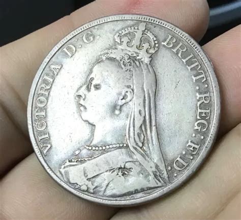 1890 British Queen Victoria Silver Crown Coin 2350 £099 Picclick Uk