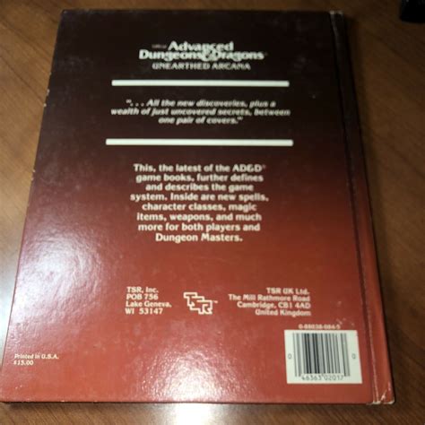 Mavin Advanced Dungeons And Dragons Unearthed Arcana Th