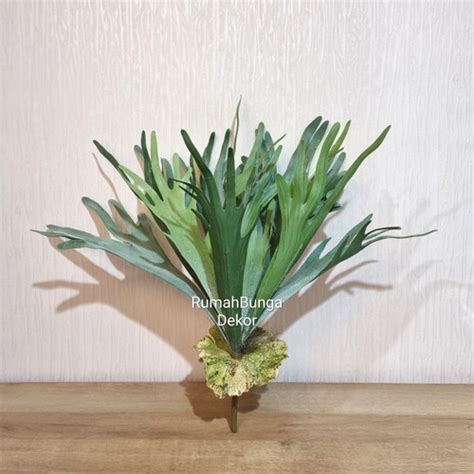 Jual Daun Tanduk Rusa Artificial Besar X Lembar Daun Jakarta