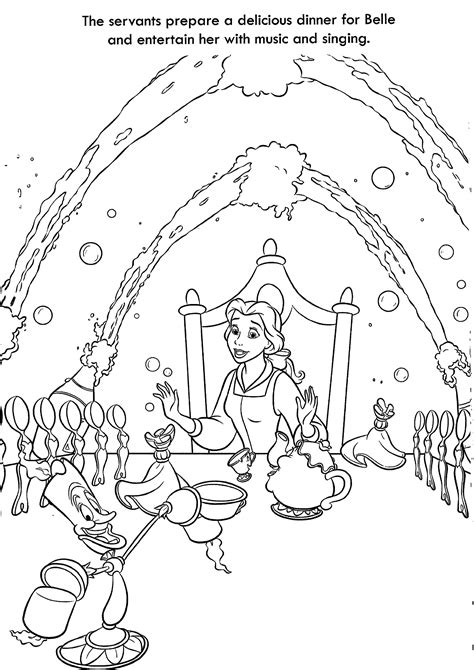 Disney Coloring Sheets Princess Belle Disney Villains Colouring