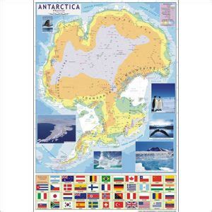 Antarctica Physical Map Map