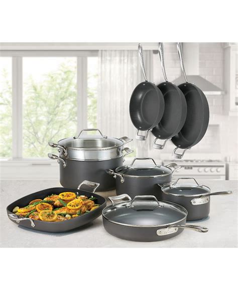 All Clad Essentials 13 Pc Hard Anodized Nonstick Cookware Set