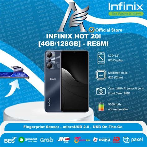 Jual Infinix Hot 20i 4 128 GB Garansi Resmi Di Seller ACS Official Store Sumur Batu Kota