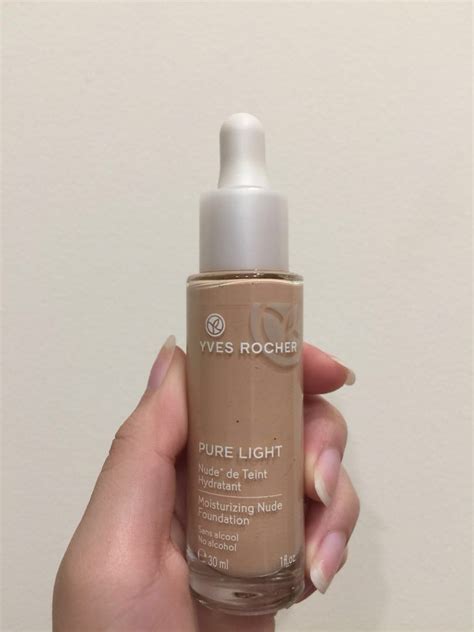 YVES ROCHER PURE LIGHT Moisturizing Nude Foundation Beauty Personal Care Face Makeup On