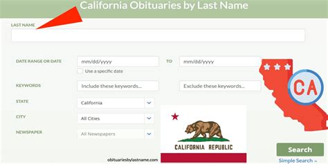 California Obituaries by Last Name—Search