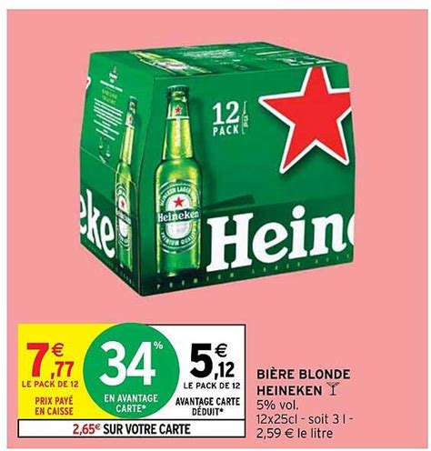Promo Bière Blonde Heineken chez Intermarché iCatalogue fr