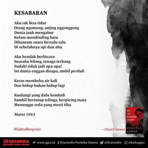 puisi pendek chairil anwar
