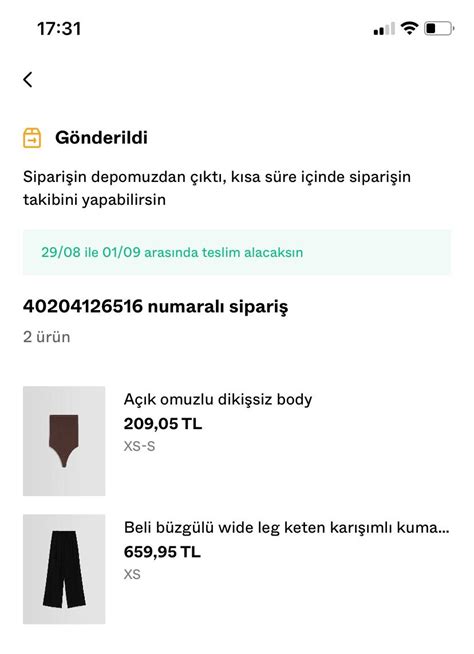 Bershka Sipariş Gönderimi Sorunu Şikayetvar