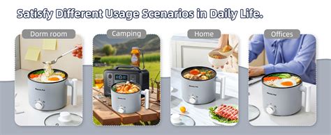 Amazon Yoolyqi Electric Hot Pot L Ramen Cooker Dual Power Mini Portable Multi