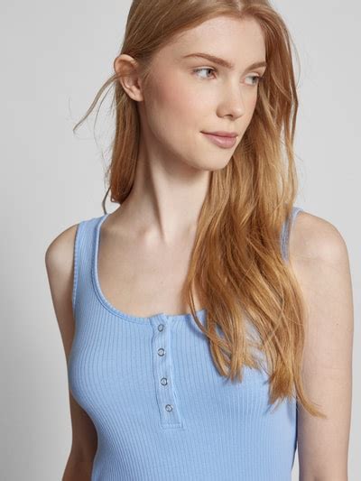 Pieces Tanktop In Ripp Optik Bleu Online Kaufen