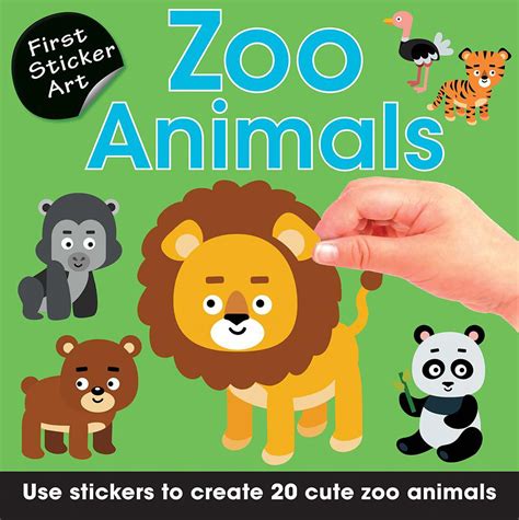 First Sticker Art: Zoo Animals: Use Stickers to Create 20 Cute Zoo Animals (Paperback) - Walmart.com