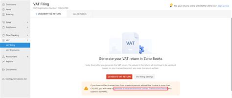 Filing Vat Returns Help Zoho Books