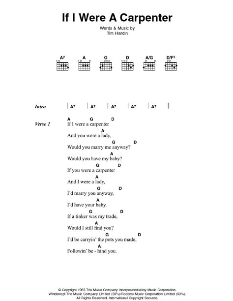 If I Were A Carpenter by Johnny Cash - Guitar Chords/Lyrics - Guitar Instructor