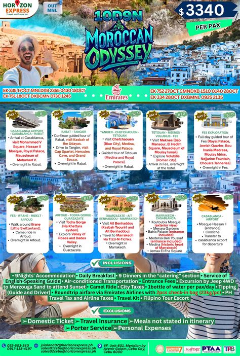 Horizon - Moroccan Odyssey Tour 2025 (Out Manila) 🇲🇦 Embark on a 10D/9N