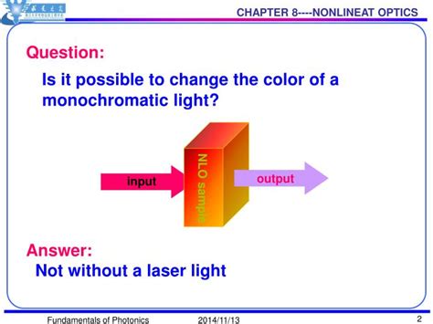 Ppt Chapter 8 Nonlinear Optics Powerpoint Presentation Id6578169