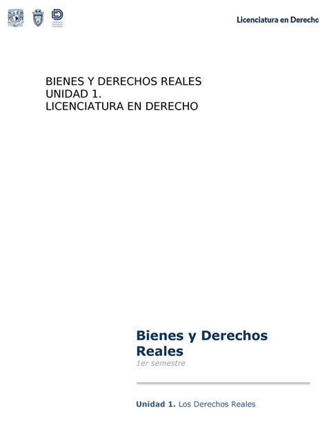 Hernandezd A U Bydr Tarea Bienes Y Derechos Reales Unidad