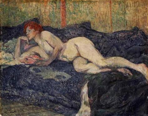 Naked Woman Stretched On A Couch Henri De Toulouse Lautrec Artwork