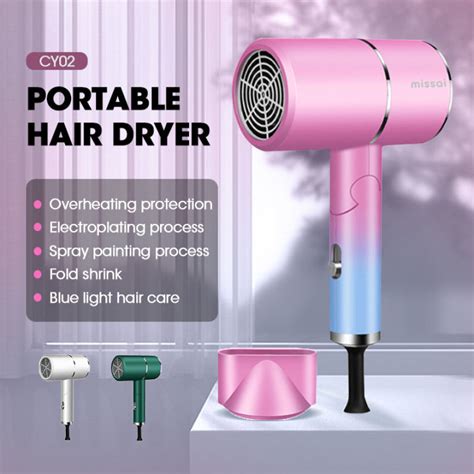 Aolon 2000W Hair Dryer Professional Salon Dryer Hot Cold Wind Blue Light Negative Ionic Hair