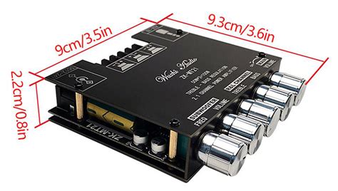 ZK-MT21 2x50W + 100W Bluetooth 5.0 2.1 Kanal Amfi Modülü Amfi Devreleri ...