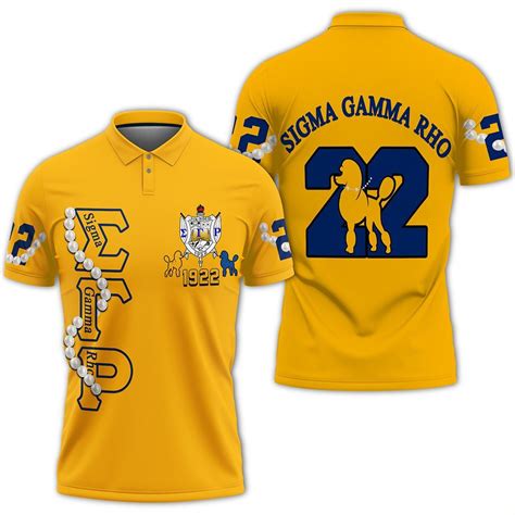 sorority polo sigma gamma rho pearl yellow polo shirt melanin