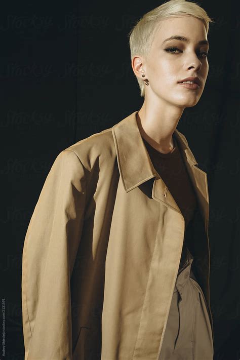 Fashion Studio Portrait Of Blonde Stylish Female By Stocksy Contributor AUDSHULE Stocksy