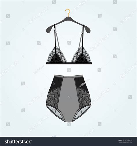 Vintage Glamorous Lingerie Vector Set Vector Stock Vector Royalty Free Shutterstock