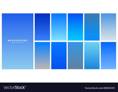 Collection Of Blue Sky Gradients Background Vector Image