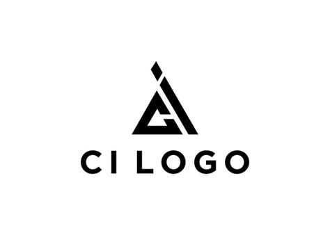 Ilustración de vector de diseño de logotipo ci Vector Premium