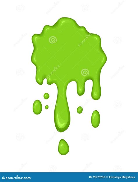 Vector Illustration Green Slime Drips Stock Vector Illustration Of