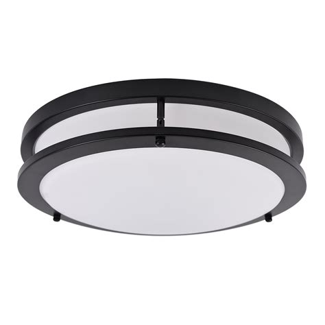 E Energetic Lighting 14" black LED Dimmable Brushed Nickel Indoor ...