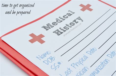 Medical History Free Printable At Home With The Barkers