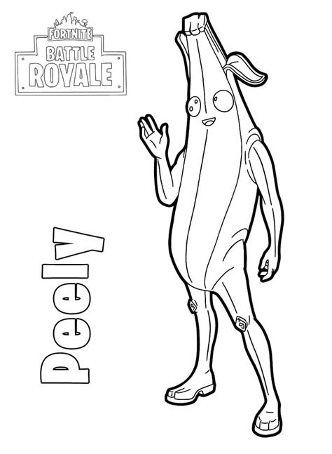 Peely Fortnite Coloring Page