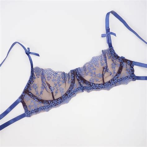 Cinoon Lingerie Transparent Push Up Ultra Thin Underwear Lace Bra Set Sexy Lingerie Extreme