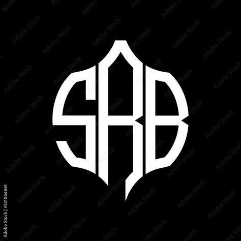 srb letter logo srb  black background vector image srb monogram
