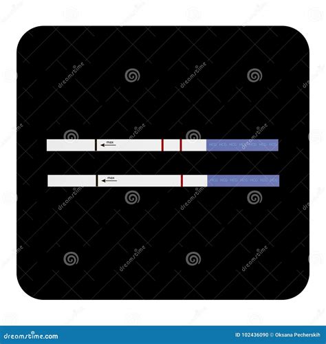 Vector Icon Image Of A Pregnancy Test Positive Test And Negative Vector Illustration On Black