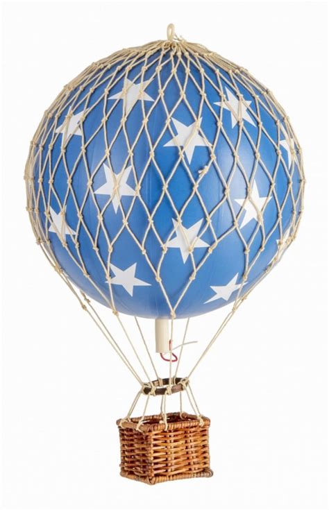 Travels Light Blue Stars Model Hot Air Balloon By Authentic Models