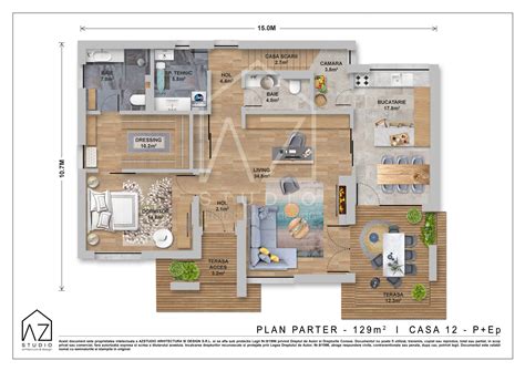 casa moderna cu etaj partial  terasa mp proiect gata de construit